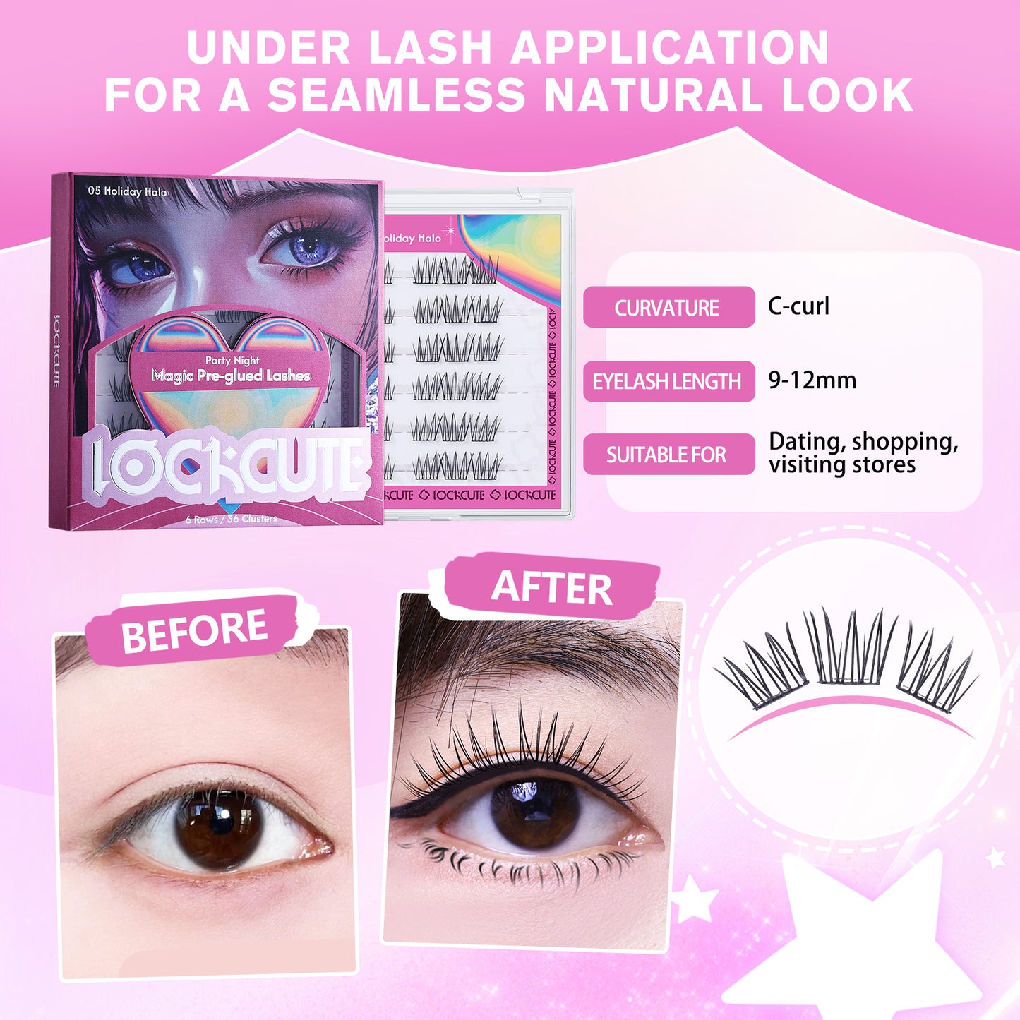 Party Night Magic Pre-glued Lashes - 04Festive Fantasy