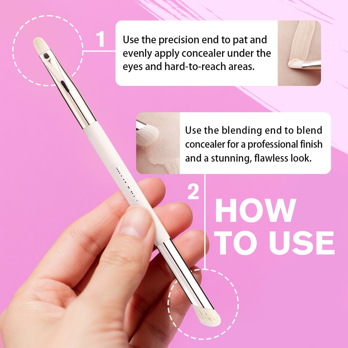 DOUBLE ENDED CONCEALER BRUSH