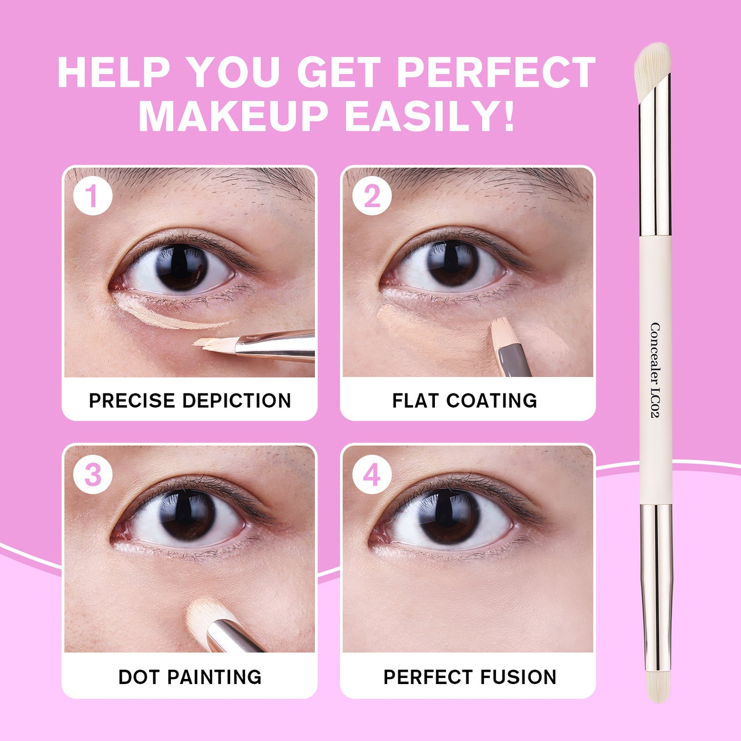 DOUBLE ENDED CONCEALER BRUSH