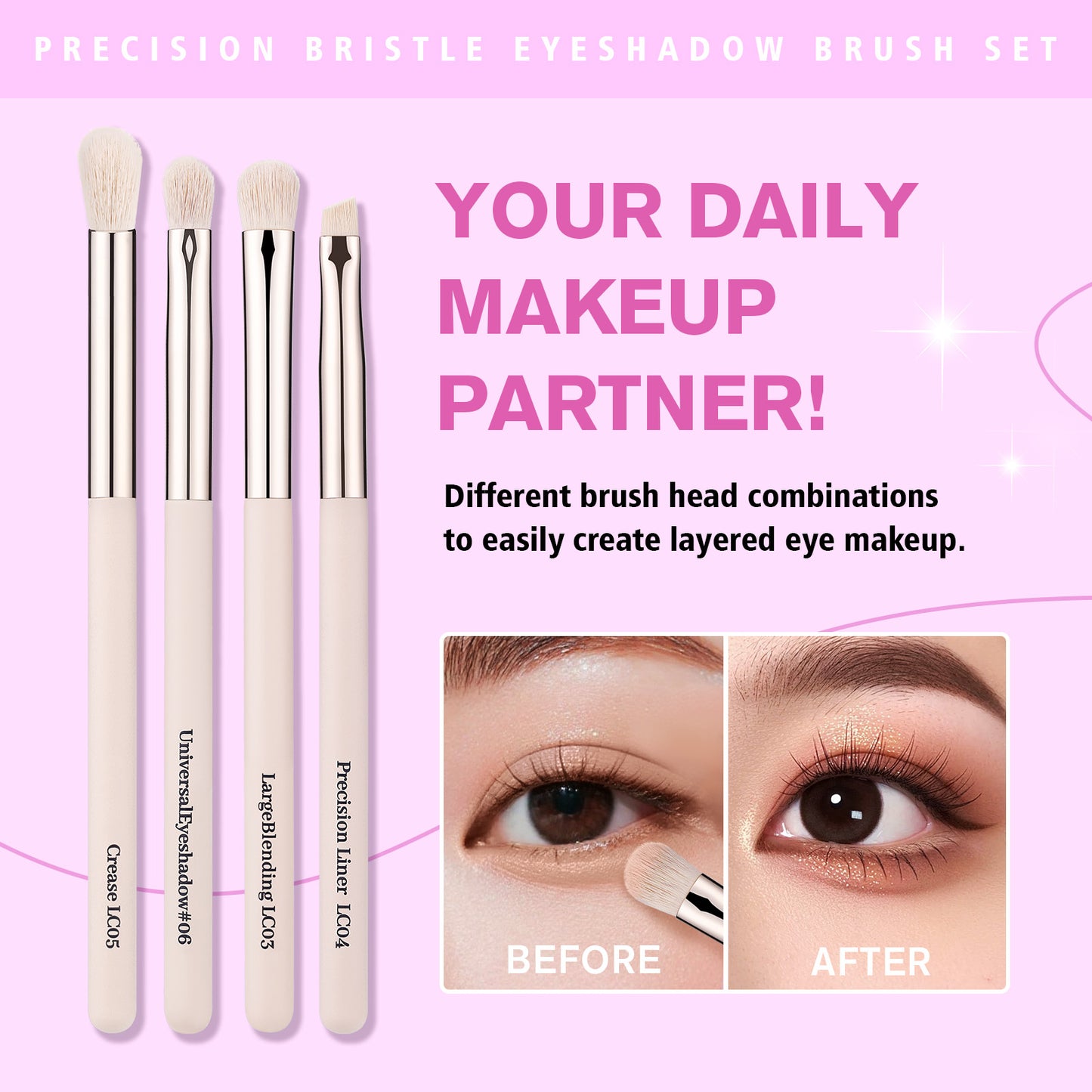 EYESHADOW BRUSH KIT( 4 PIECES )
