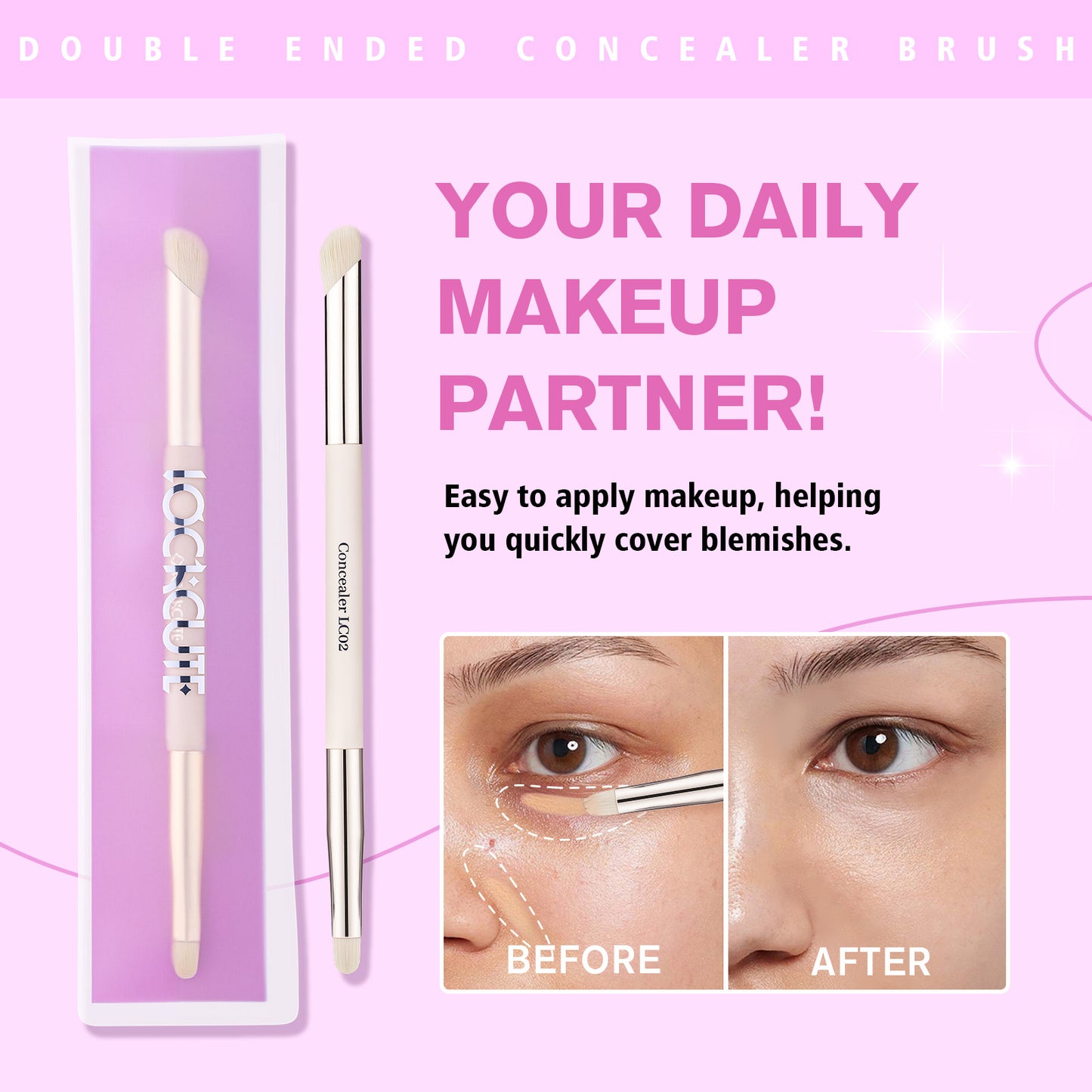 DOUBLE ENDED CONCEALER BRUSH