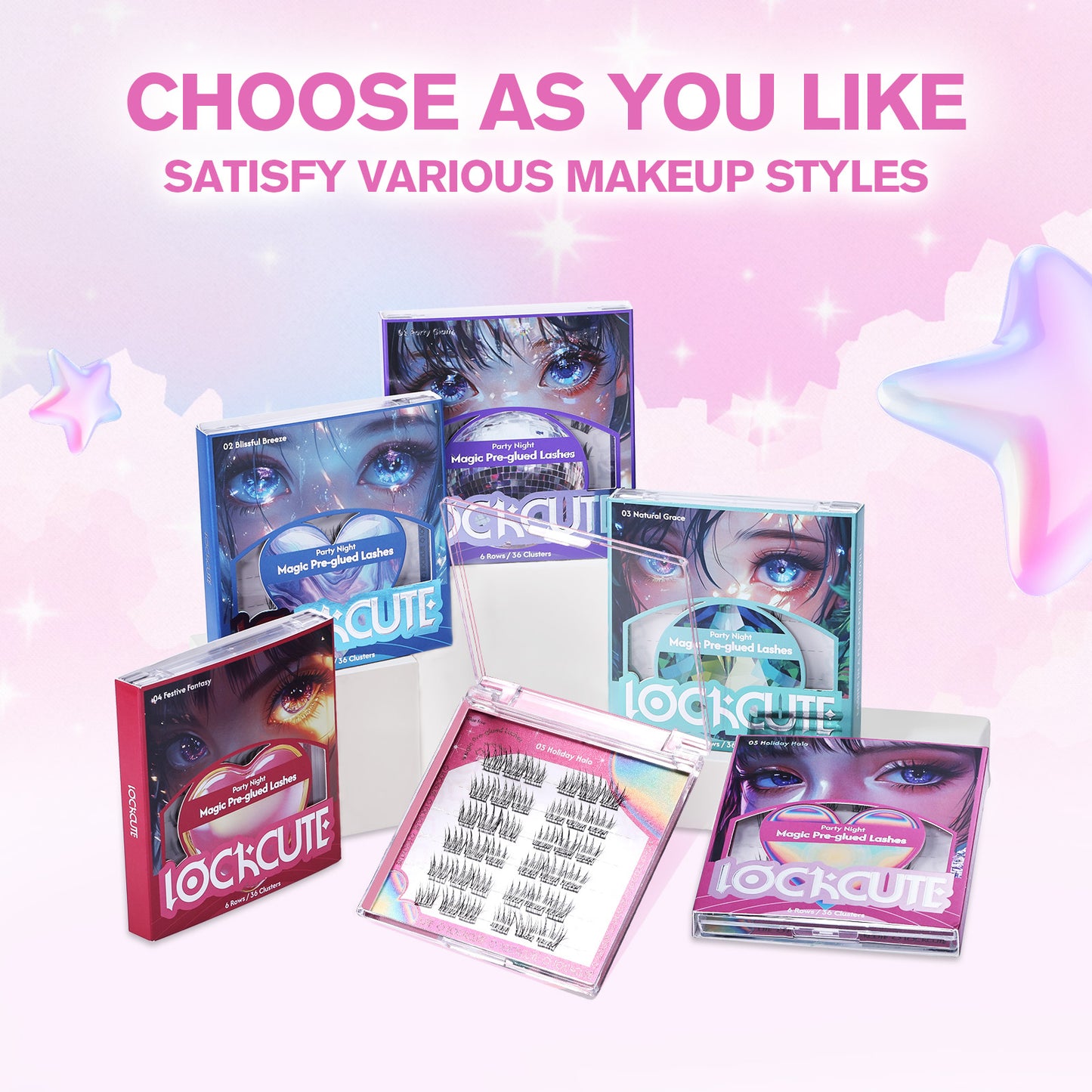 Party Night Magic Pre-glued Lashes - 04Festive Fantasy