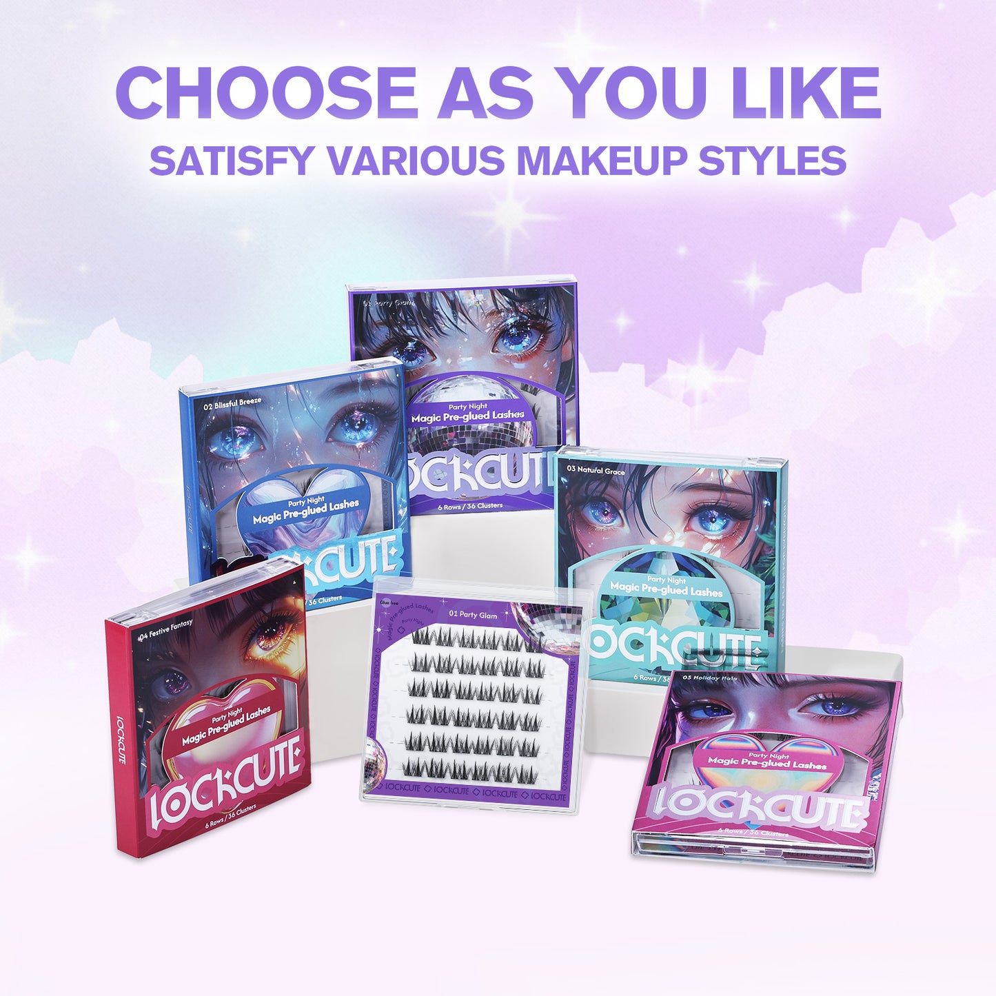 Party Night Magic Pre-glued Lashes -01 Party Glam