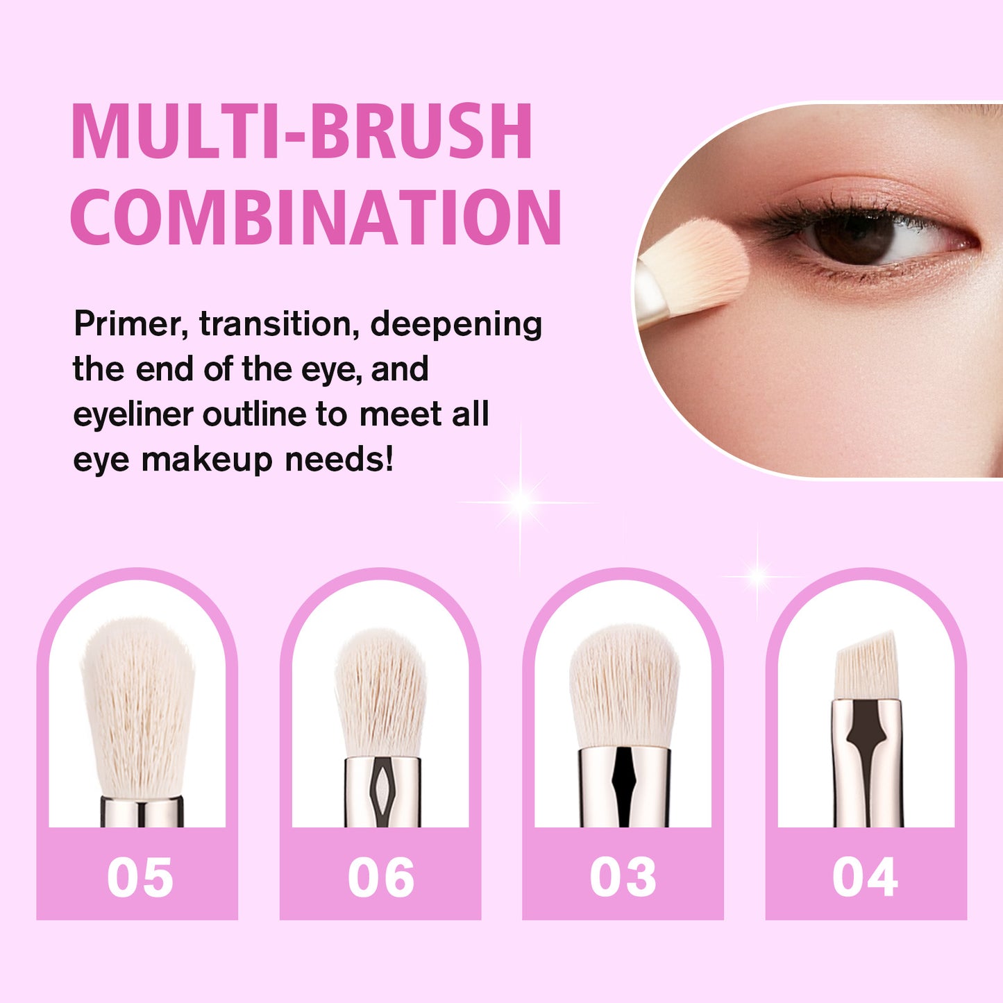 EYESHADOW BRUSH KIT( 4 PIECES )