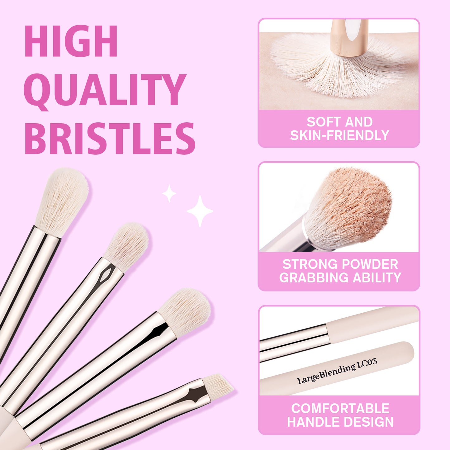 EYESHADOW BRUSH KIT( 4 PIECES )